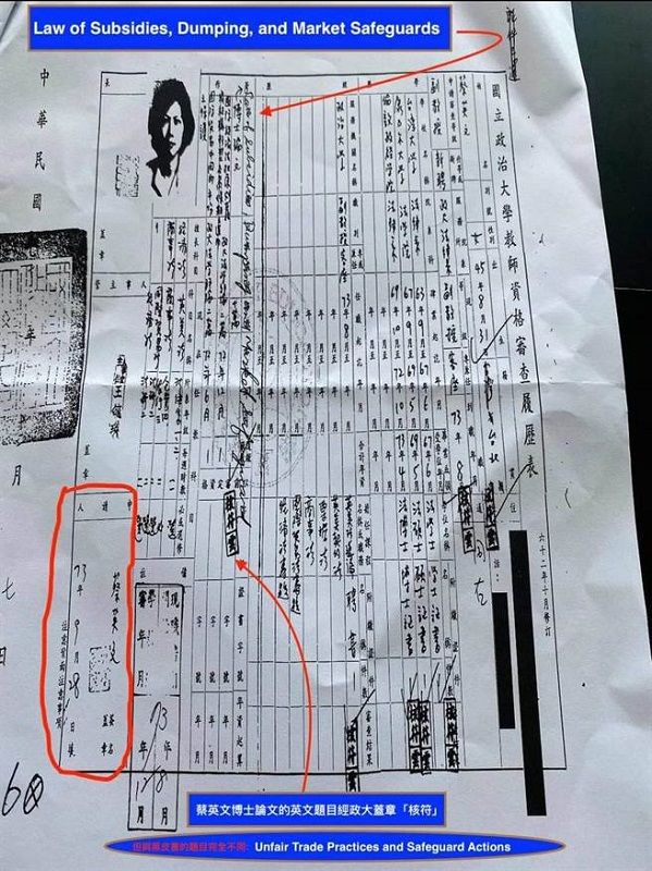 蔡英文「論文門」持續延燒 兩大問題遭質疑