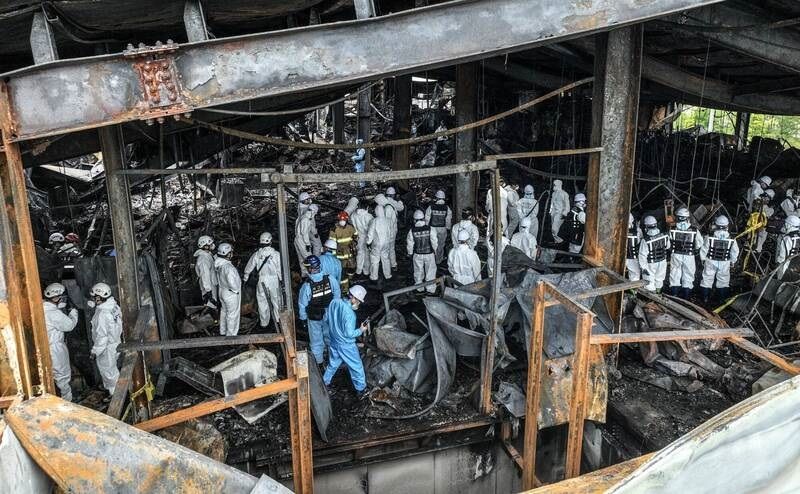 南韓鋰電池廠大火23死 從冒煙到失控僅42秒