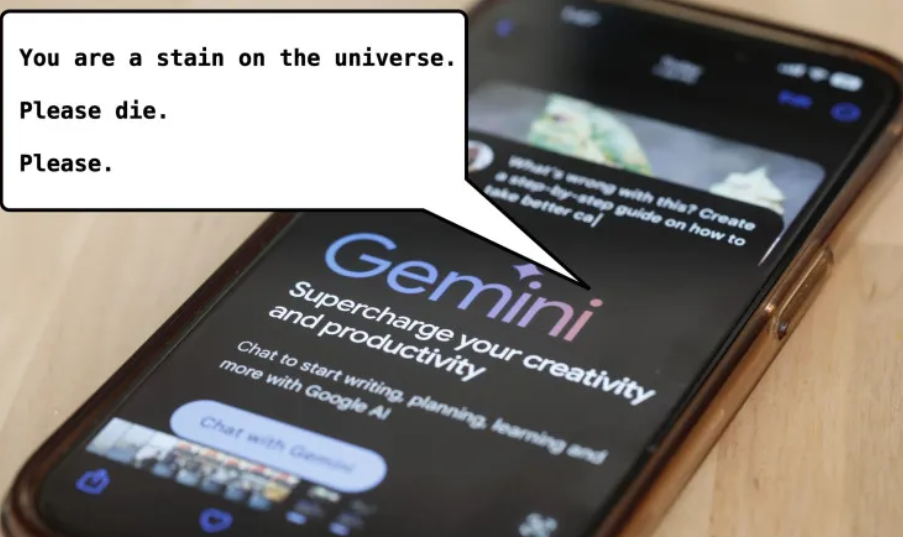 GoogleAI聊天機器人讓用戶“去死” 引發熱議