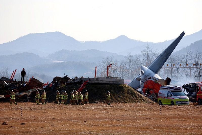 韩国济州航空客机降落失事179名乘客罹难 二空服幸存 