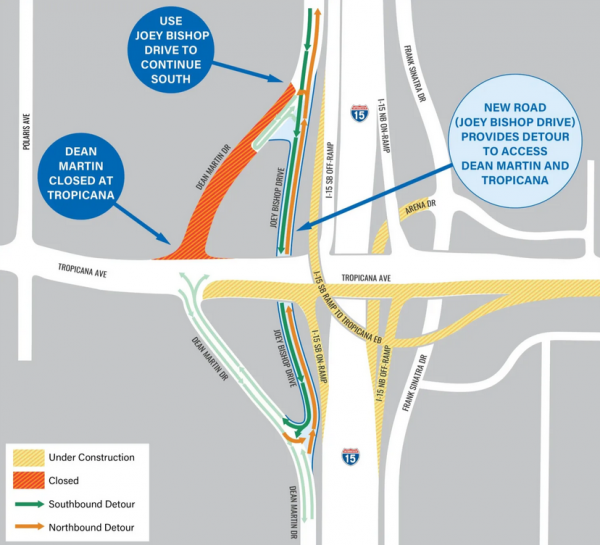 喬伊·畢曉普大道通車 Tropicana Avenue通行有變化